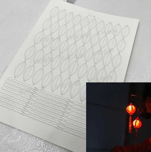 Lanterna piccola - JY DIY Chanhua Modello in carta per accessori tradizionali per capelli