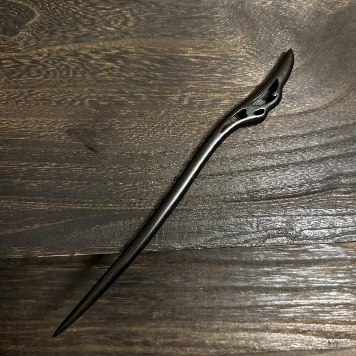 Natural African Blackwood Hair Stick Set - 21cm Long Curved Designs #21cm紫光檀