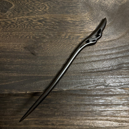Natural African Blackwood Hair Stick Set - 21cm Long Curved Designs #21cm紫光檀