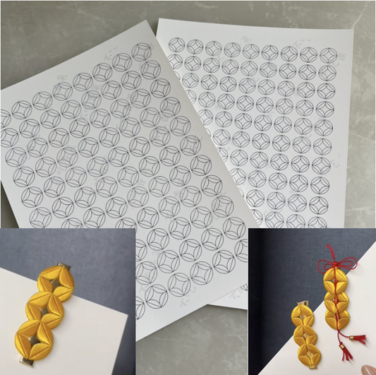 Moneta Cash - Modello di carta Chanhua fai-da-te JY per accessori per capelli tradizionali