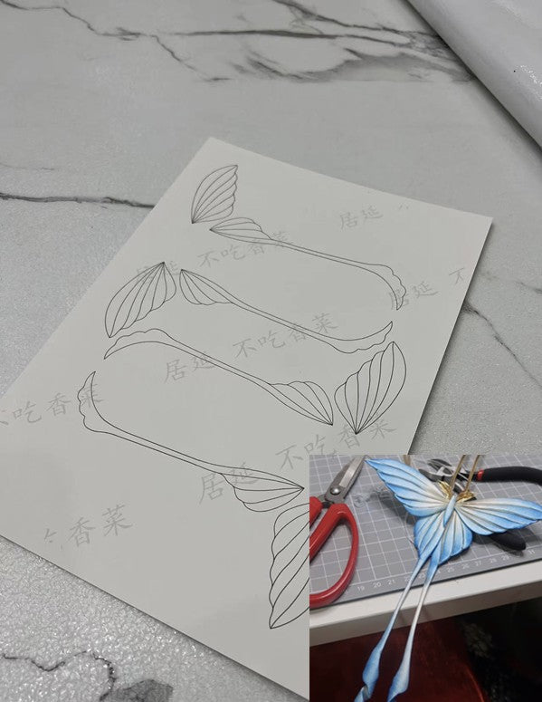 Modèle de papier Chanhua pour accessoires de cheveux traditionnels de la série BC de JY DIY