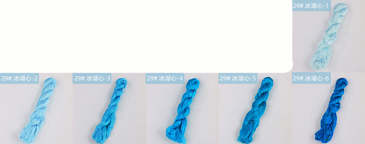 400m Suzhou Embroidery Untwisted Mulberry Silk Thread(Blue02) - Ronghua Threads