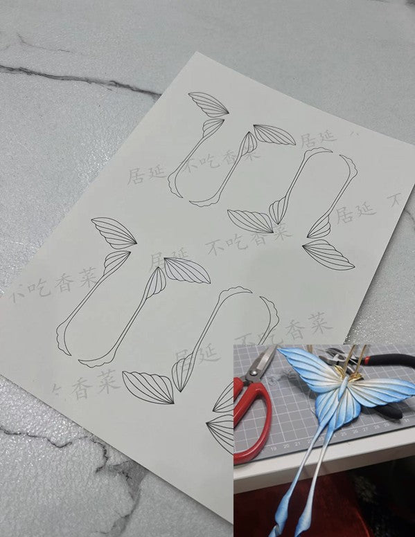 Modèle de papier Chanhua pour accessoires de cheveux traditionnels de la série BC de JY DIY
