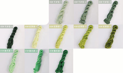 400m Suzhou Embroidery Untwisted Mulberry Silk Thread(Green03) - Ronghua Threads