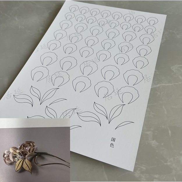 JY DIY Chanhua Gabarit Papier pour Accessoires de Cheveux Traditionnels - Série Zhanfang
