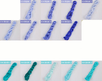 400m Suzhou Embroidery Untwisted Mulberry Silk Thread(Blue05) - Ronghua Threads