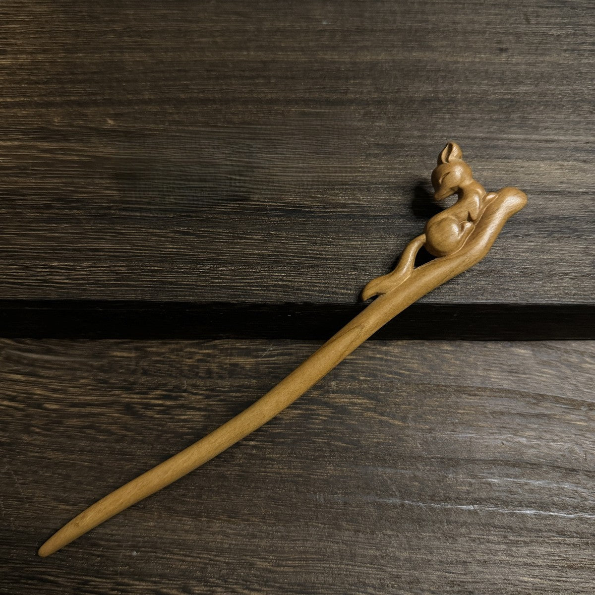 Natural Peach Wood Hair Stick Set - Assorted Floral and Nature Designs Hairpins #桃木发簪合集