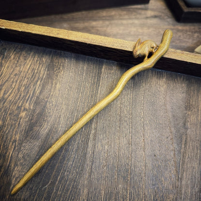 Natural Argentine Green Sandalwood Hair Stick Set - Heartwood of Green Sandalwood #绿檀发簪合集