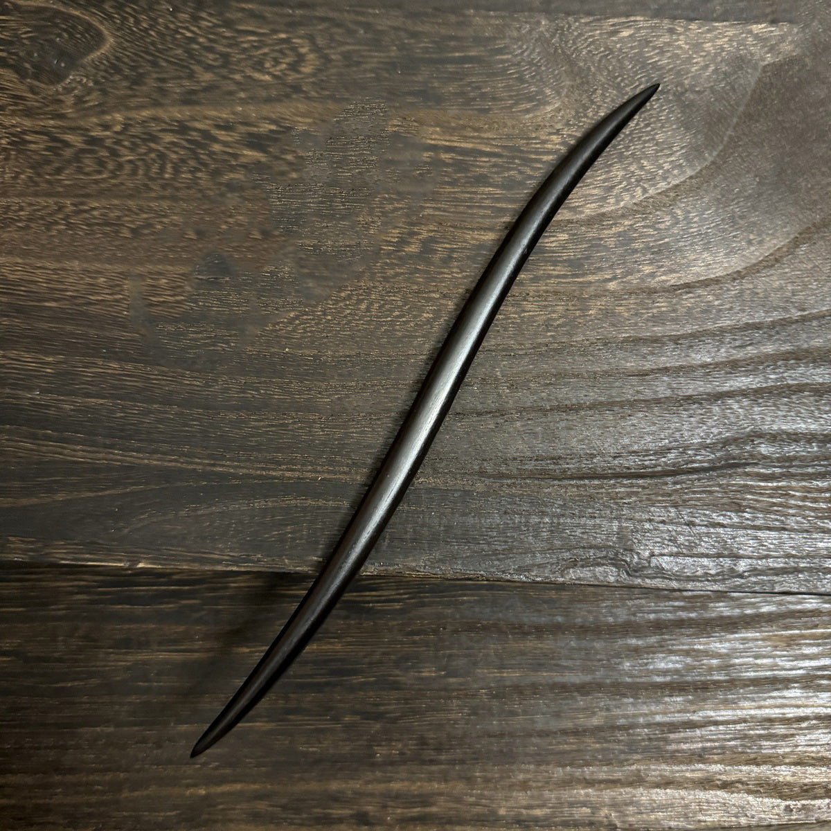 Fermaglio per capelli in legno nero africano naturale - Fermaglio in legno intagliato per chignon e progetti fai-da-te #21cm紫光檀