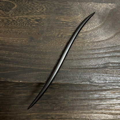 Fermaglio per capelli in legno nero africano naturale - Fermaglio in legno intagliato per chignon e progetti fai-da-te #21cm紫光檀