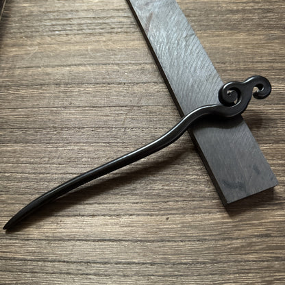 African Blackwood Hair Pin - 18cm Wooden Hair Stick for Updos & DIY Crafting #18cm紫光檀