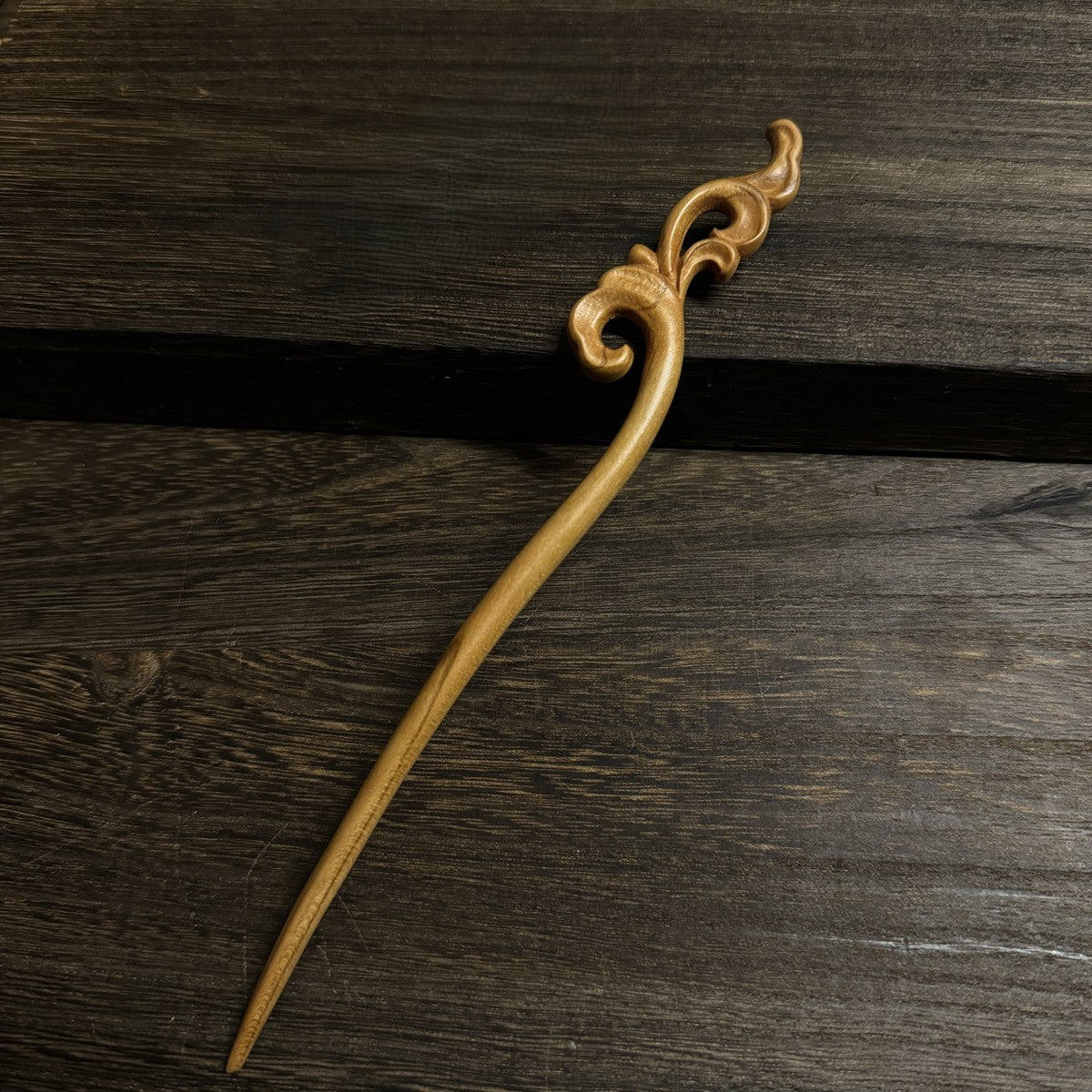 Natural Aged Peach Wood Hair Stick Set - Assorted Floral and Nature Designs Hairpins #老桃木簪合集