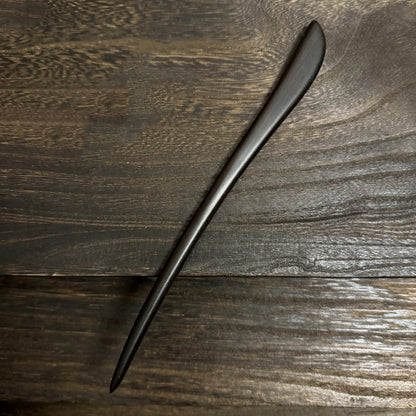 Fermaglio per capelli in legno nero africano naturale - Fermaglio in legno intagliato per chignon e progetti fai-da-te #21cm紫光檀