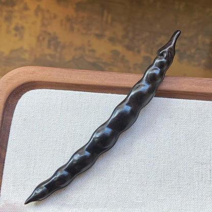 Natural Carved Wood Hair Stick | Sandalwood Hairpin for Styling & DIY Crafts #禅意叶子