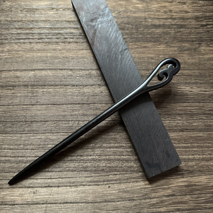 African Blackwood Hair Pin - 18cm Wooden Hair Stick for Updos & DIY Crafting #18cm紫光檀