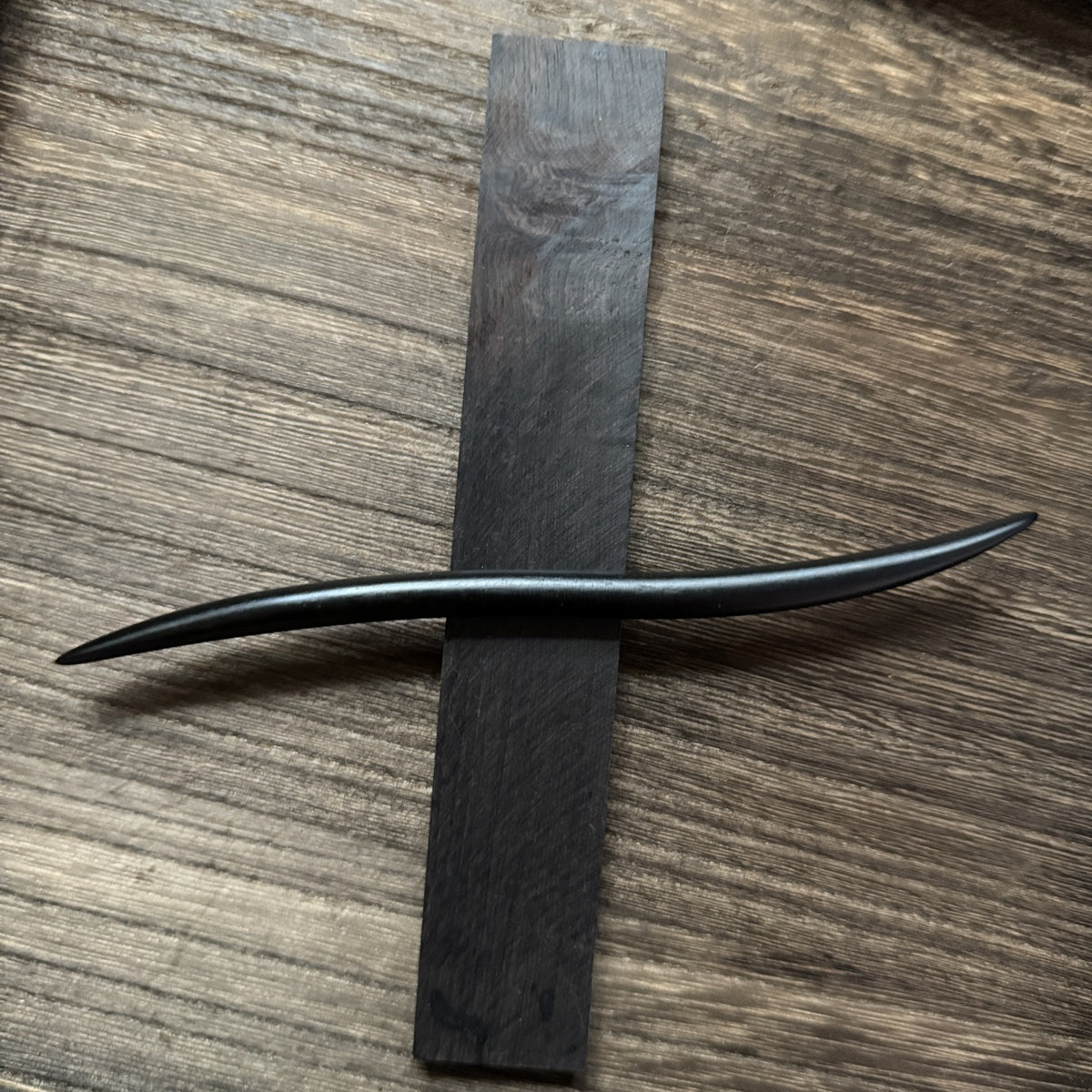 African Blackwood Hair Pin - 18cm Wooden Hair Stick for Updos & DIY Crafting #18cm紫光檀