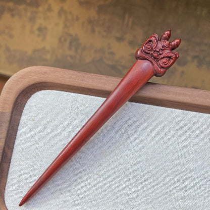 Natural Carved Wood Hair Stick | Sandalwood Hairpin for Styling & DIY Crafts #禅意叶子