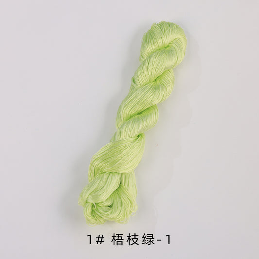 Filo di seta gelso non ritorto per ricamo Suzhou da 400 m (verde01) - Fili Ronghua