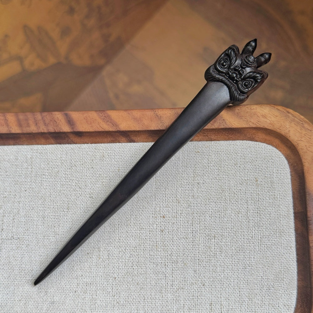 Natural Carved Wood Hair Stick | Sandalwood Hairpin for Styling & DIY Crafts #禅意叶子