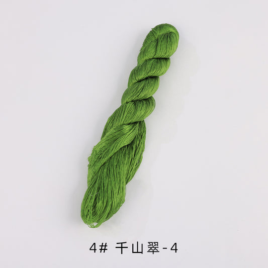 Filo di seta gelso non ritorto per ricamo Suzhou da 400 m (verde01) - Fili Ronghua