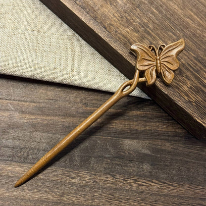 Golden Phoebe Wood Hair Stick | Natural Wooden Hairpin for Buns, Updos & DIY Projects #金丝檀木木簪合集