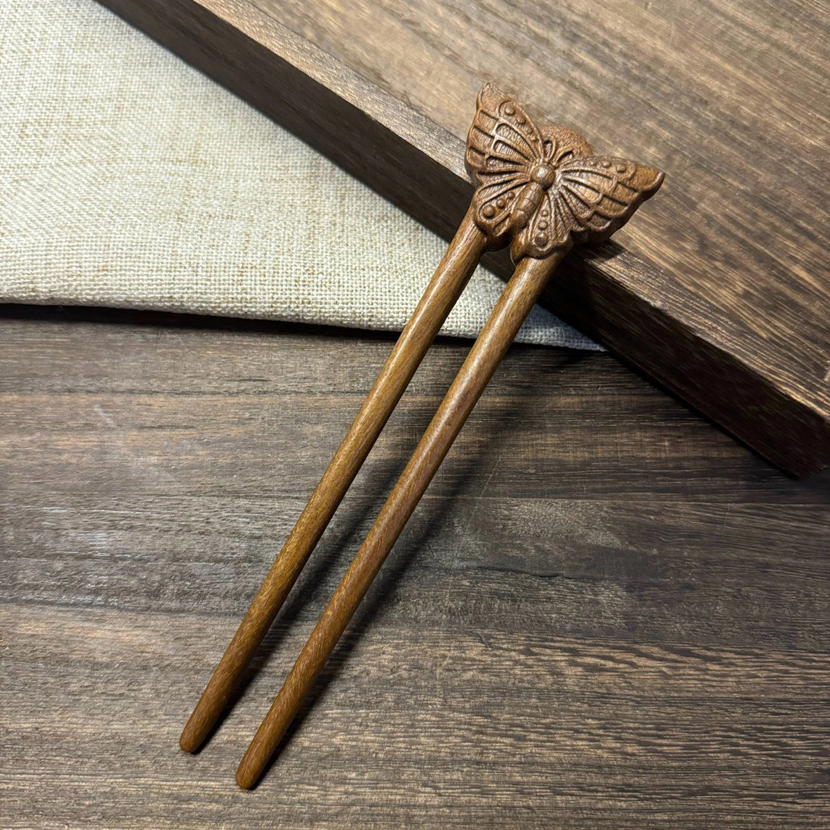 Golden Phoebe Wood Hair Stick | Natural Wooden Hairpin for Buns, Updos & DIY Projects #金丝檀木木簪合集