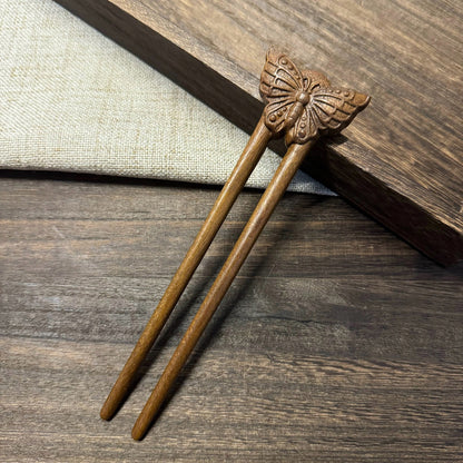 Golden Phoebe Wood Hair Stick | Natural Wooden Hairpin for Buns, Updos & DIY Projects #金丝檀木木簪合集
