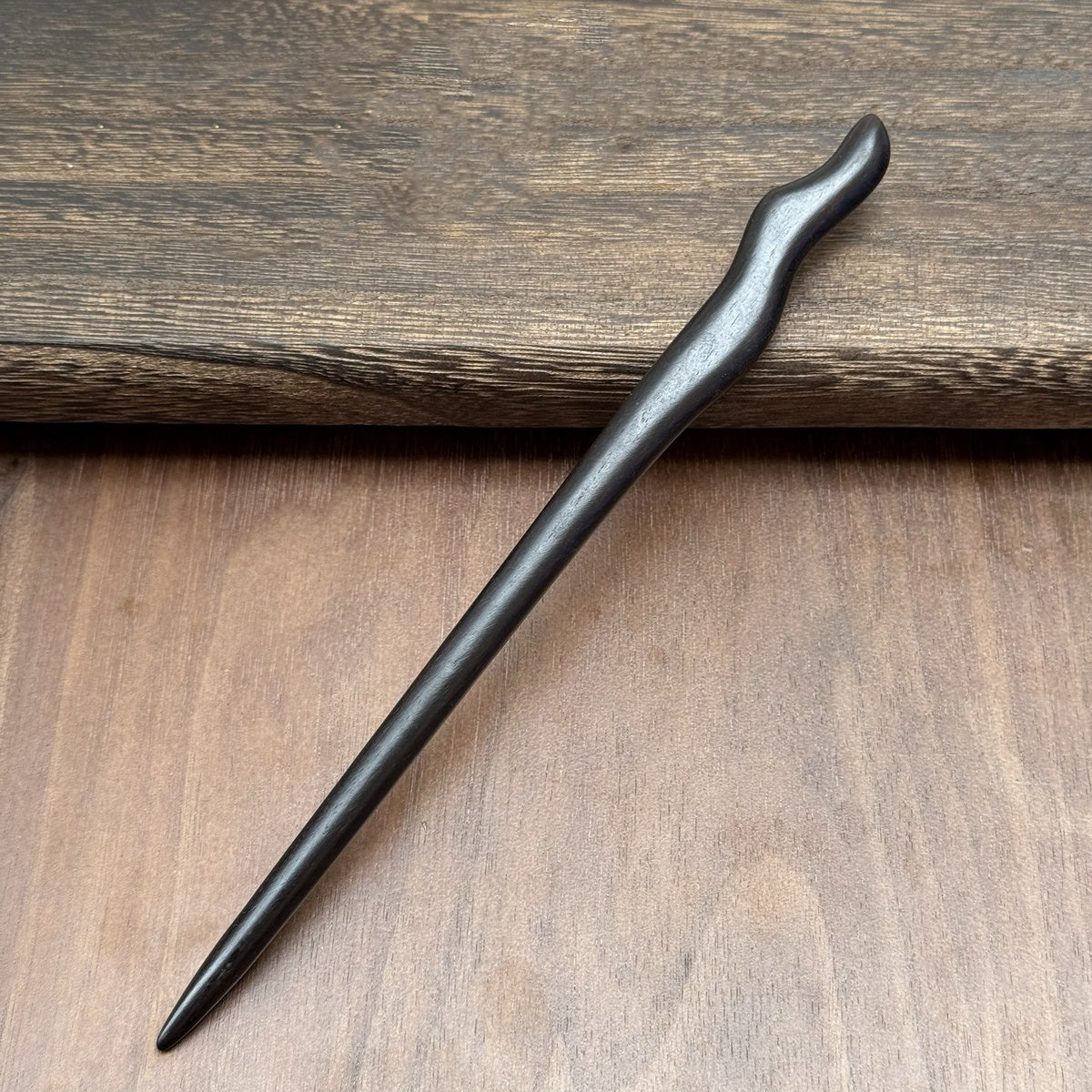 African Blackwood Hair Pin - 18cm Wooden Hair Stick for Updos & DIY Crafting #18cm紫光檀