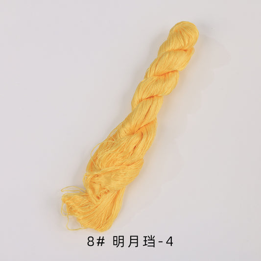 Filo di seta gelso ritorto da 400 m per ricamo Suzhou (arancione01) - Fili Ronghua