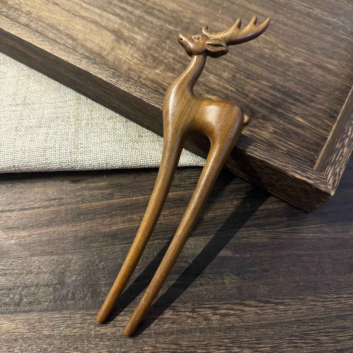 Golden Phoebe Wood Hair Stick | Natural Wooden Hairpin for Buns, Updos & DIY Projects #金丝檀木木簪合集