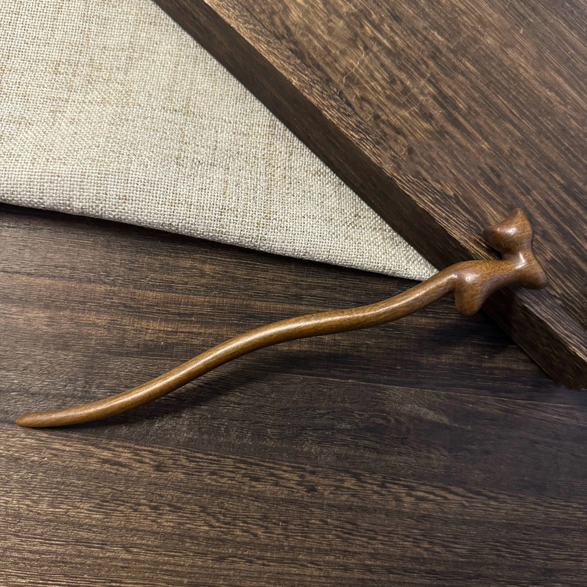 Golden Phoebe Wood Hair Stick | Natural Wooden Hairpin for Buns, Updos & DIY Projects #金丝檀木木簪合集