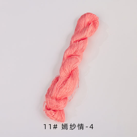 Filo di seta gelso ritorto ricamo Suzhou 400m (Rosa02) - Fili Ronghua