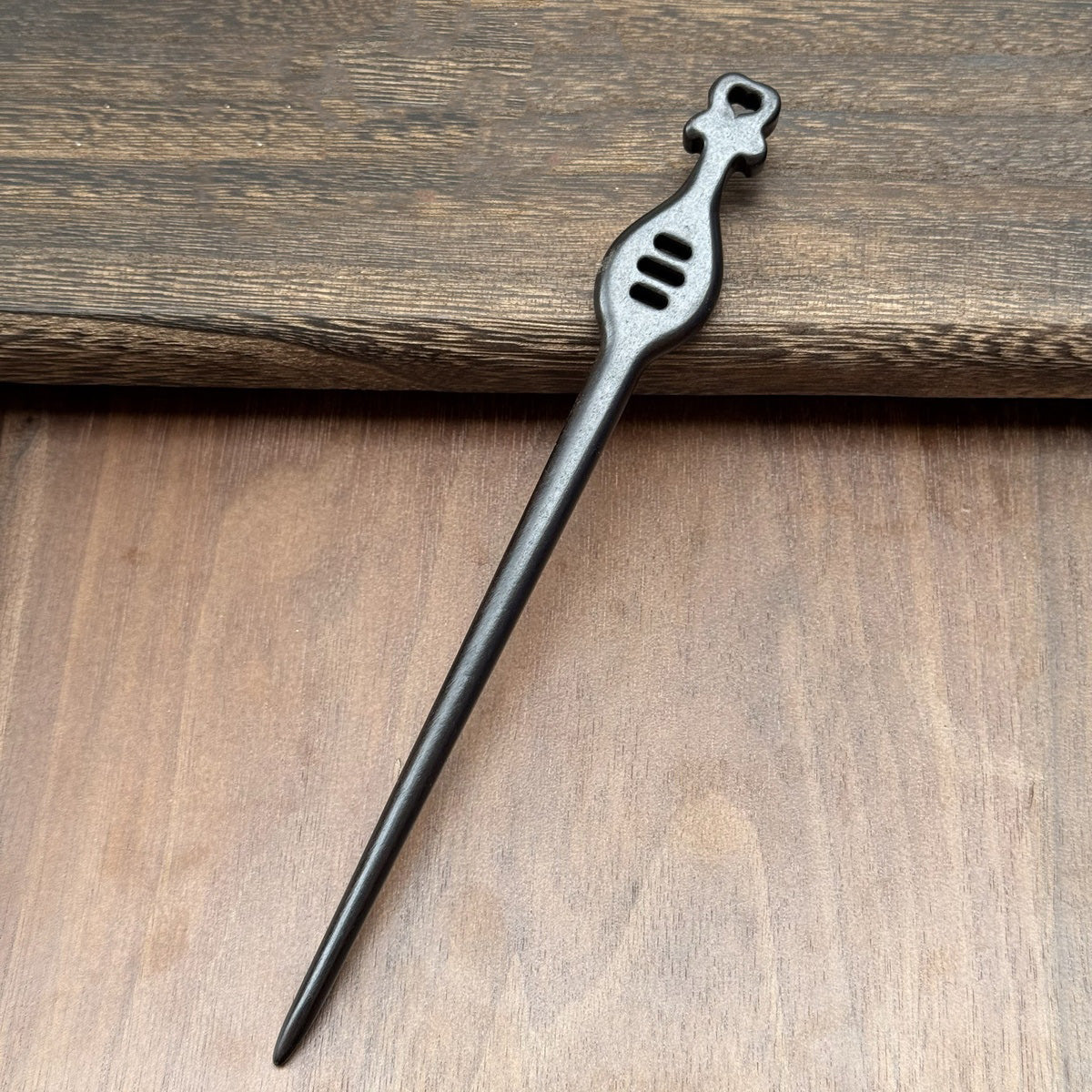 African Blackwood Hair Pin - 18cm Wooden Hair Stick for Updos & DIY Crafting #18cm紫光檀
