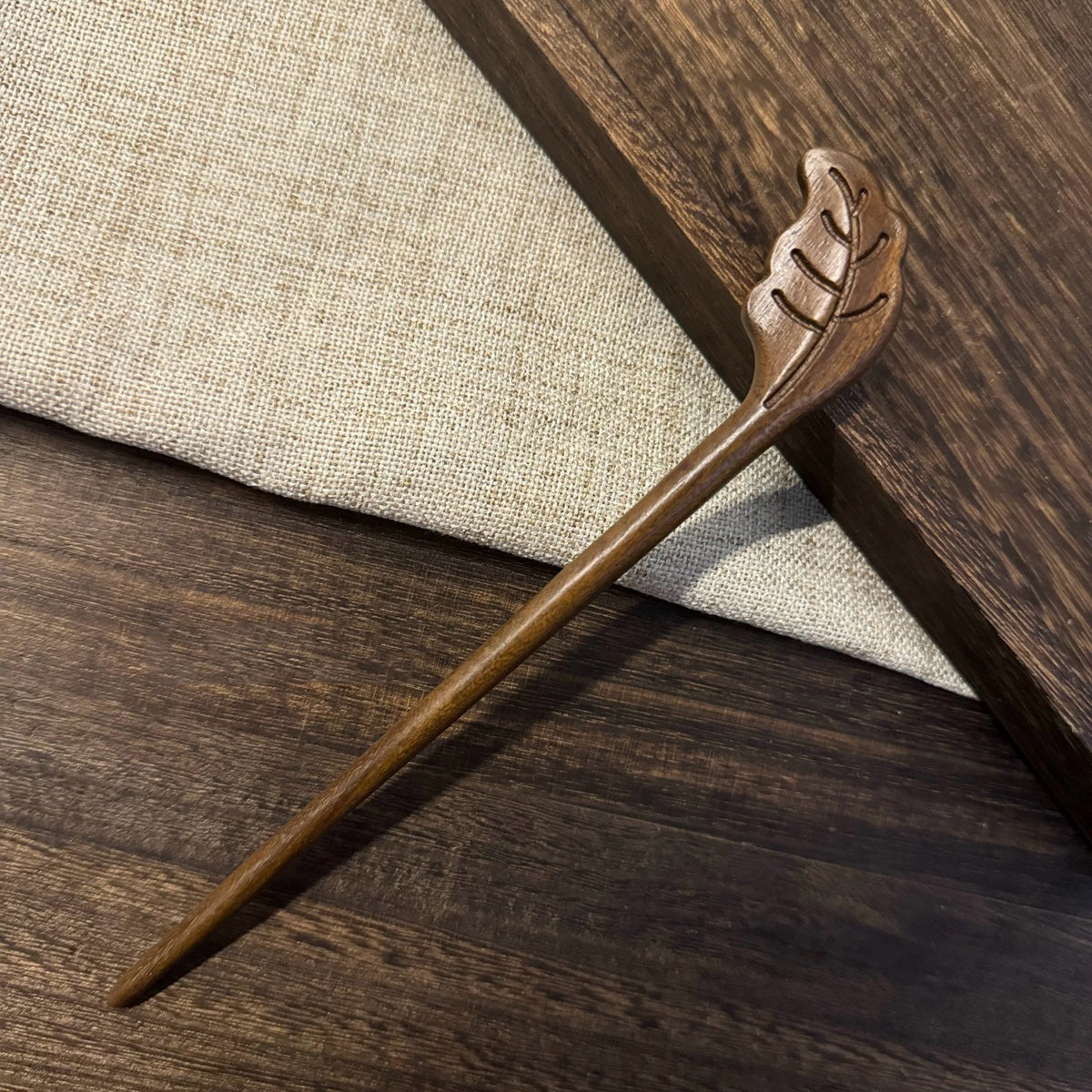 Golden Phoebe Wood Hair Stick | Natural Wooden Hairpin for Buns, Updos & DIY Projects #金丝檀木木簪合集