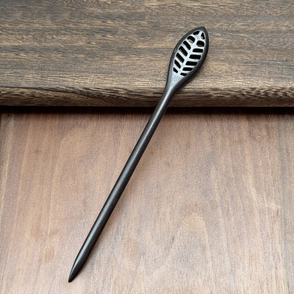 African Blackwood Hair Pin - 18cm Wooden Hair Stick for Updos & DIY Crafting #18cm紫光檀