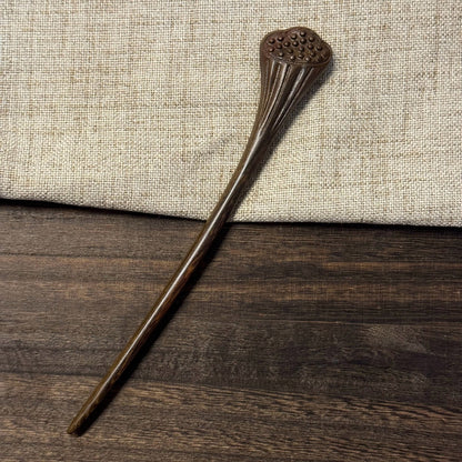 Golden Phoebe Wood Hair Stick | Natural Wooden Hairpin for Buns, Updos & DIY Projects #金丝檀木木簪合集