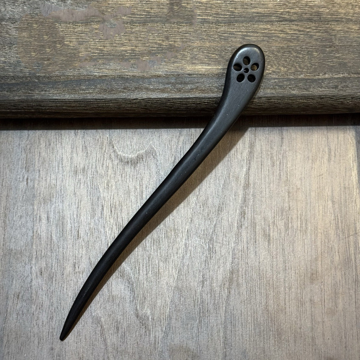African Blackwood Hair Pin - 18cm Wooden Hair Stick for Updos & DIY Crafting #18cm紫光檀