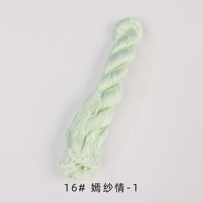 400m Suzhou Embroidery Untwisted Mulberry Silk Thread(Grey and Green) - Ronghua Threads