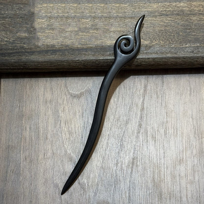 African Blackwood Hair Pin - 18cm Wooden Hair Stick for Updos & DIY Crafting #18cm紫光檀