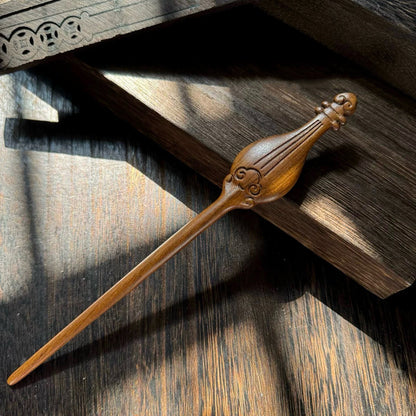 Golden Phoebe Wood Hair Stick | Natural Wooden Hairpin for Buns, Updos & DIY Projects #金丝檀木木簪合集