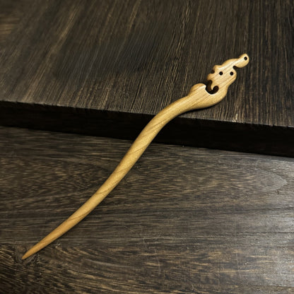 Natural Peach Wood Hair Stick Set - Assorted Floral and Nature Designs Hairpins #桃木发簪合集