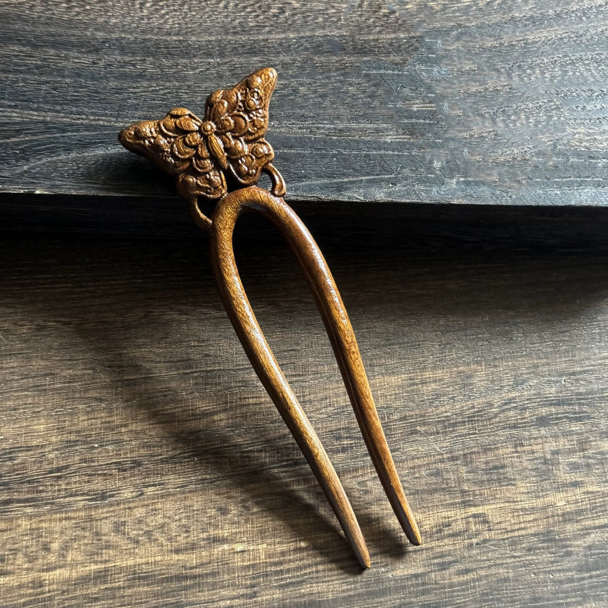 Golden Phoebe Wood Hair Stick | Natural Wooden Hairpin for Buns, Updos & DIY Projects #金丝檀木木簪合集