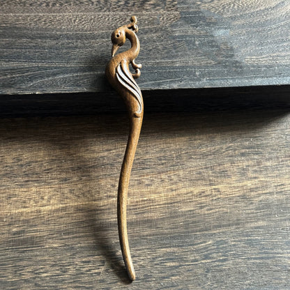 Golden Phoebe Wood Hair Stick | Natural Wooden Hairpin for Buns, Updos & DIY Projects #金丝檀木木簪合集