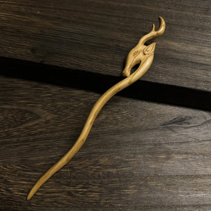 Natural Aged Peach Wood Hair Stick Set - Assorted Floral and Nature Designs Hairpins #老桃木簪合集
