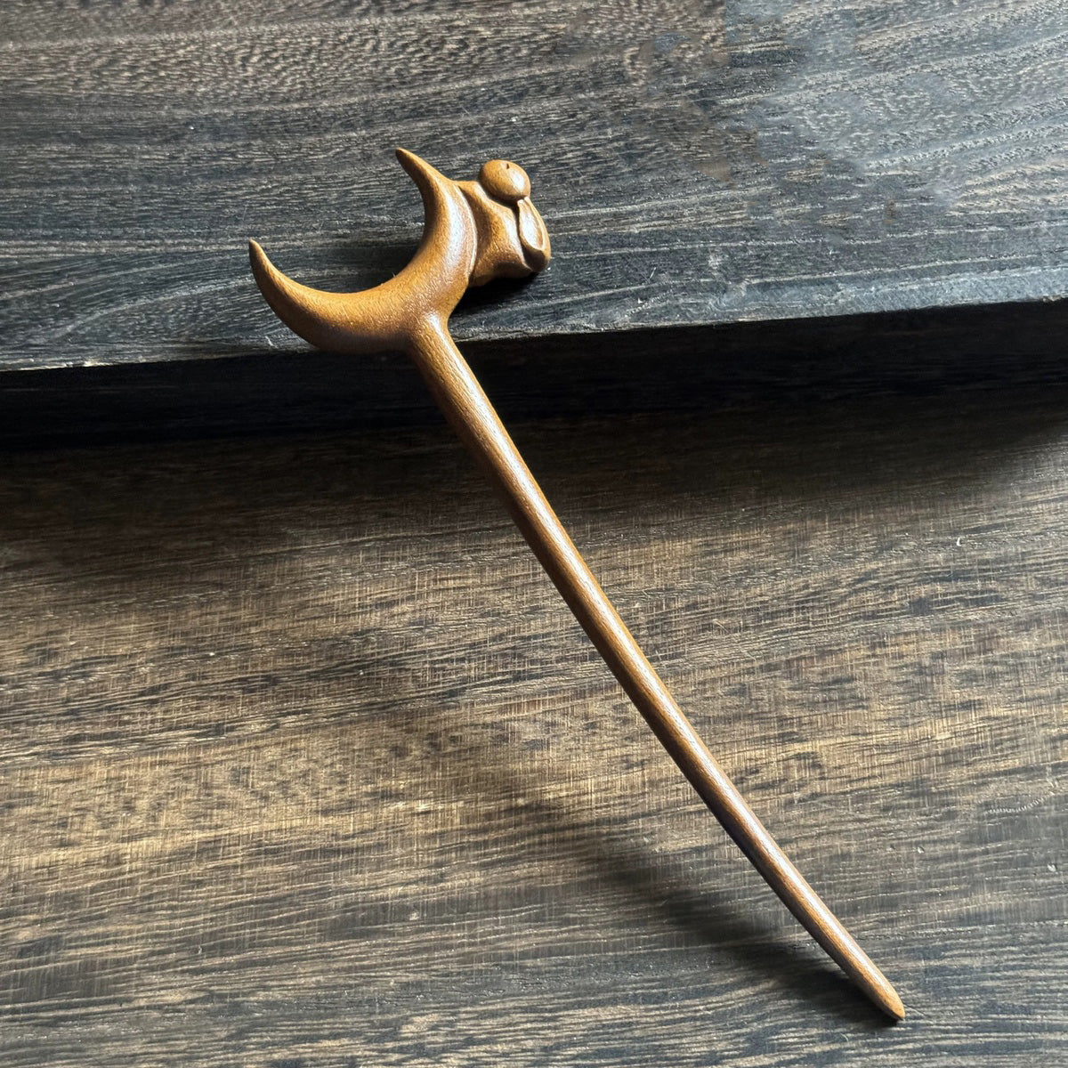 Golden Phoebe Wood Hair Stick | Natural Wooden Hairpin for Buns, Updos & DIY Projects #金丝檀木木簪合集