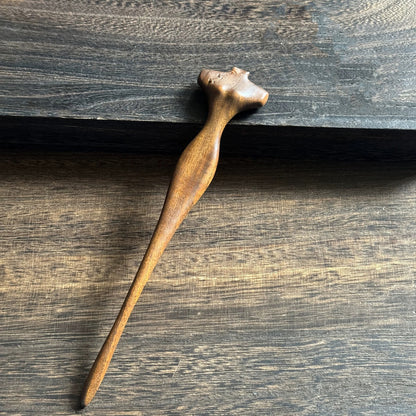 Golden Phoebe Wood Hair Stick | Natural Wooden Hairpin for Buns, Updos & DIY Projects #金丝檀木木簪合集