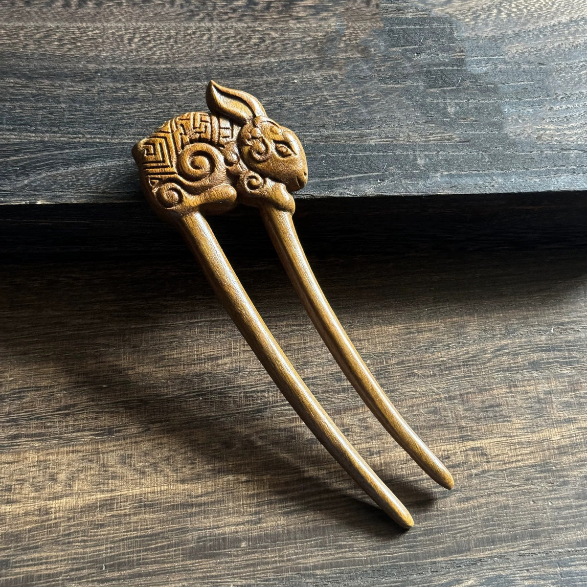 Golden Phoebe Wood Hair Stick | Natural Wooden Hairpin for Buns, Updos & DIY Projects #金丝檀木木簪合集