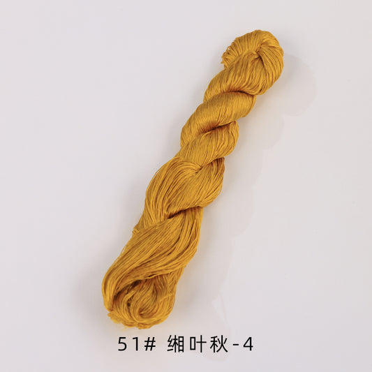 400m Filo di Seta di Gelso Non Ritorta per Ricamo di Suzhou (Giallo01) - Fili Ronghua