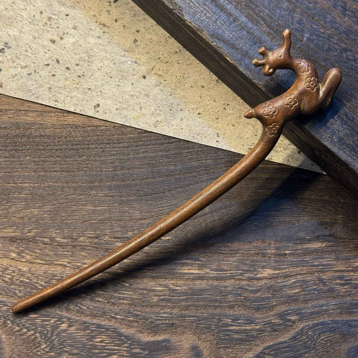 Golden Phoebe Wood Hair Stick | Natural Wooden Hairpin for Buns, Updos & DIY Projects #金丝檀木木簪合集