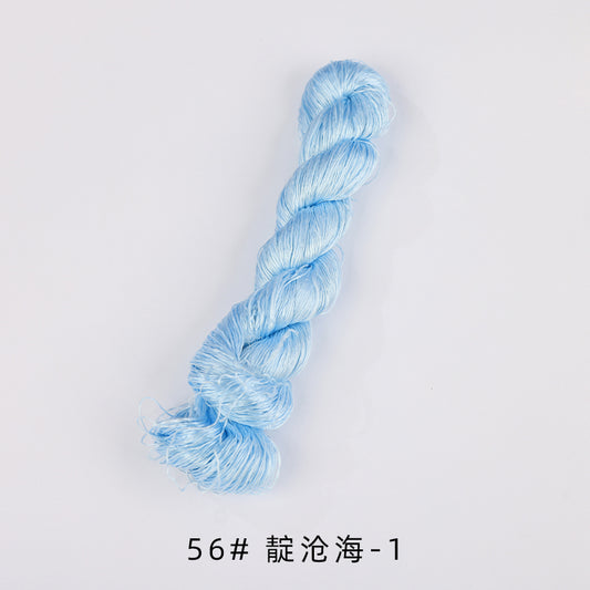 400 m Filo di seta di gelso non ritorto per ricamo Suzhou (Blu04) - Filati Ronghua